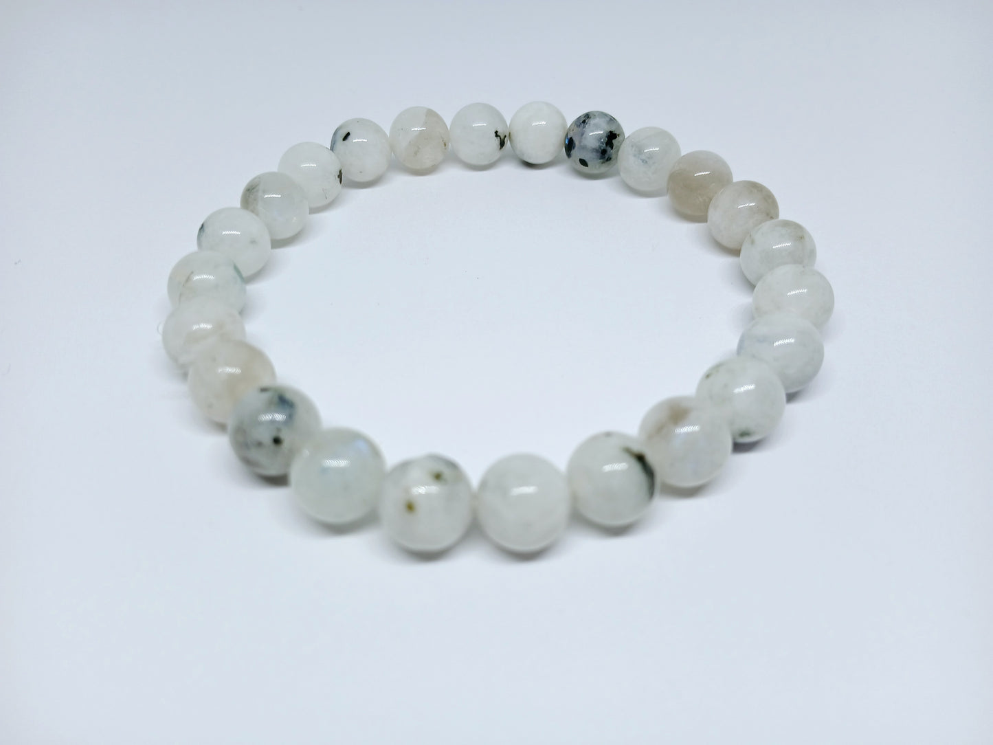 White Rainbow Moonstone Bracelet