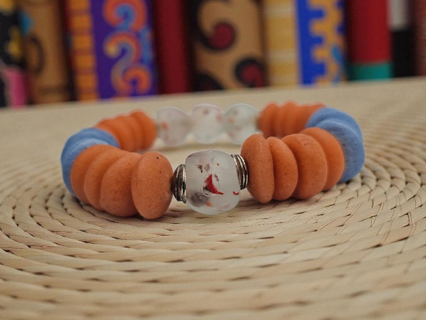 Ashanti African Glass Beaded Bracelet