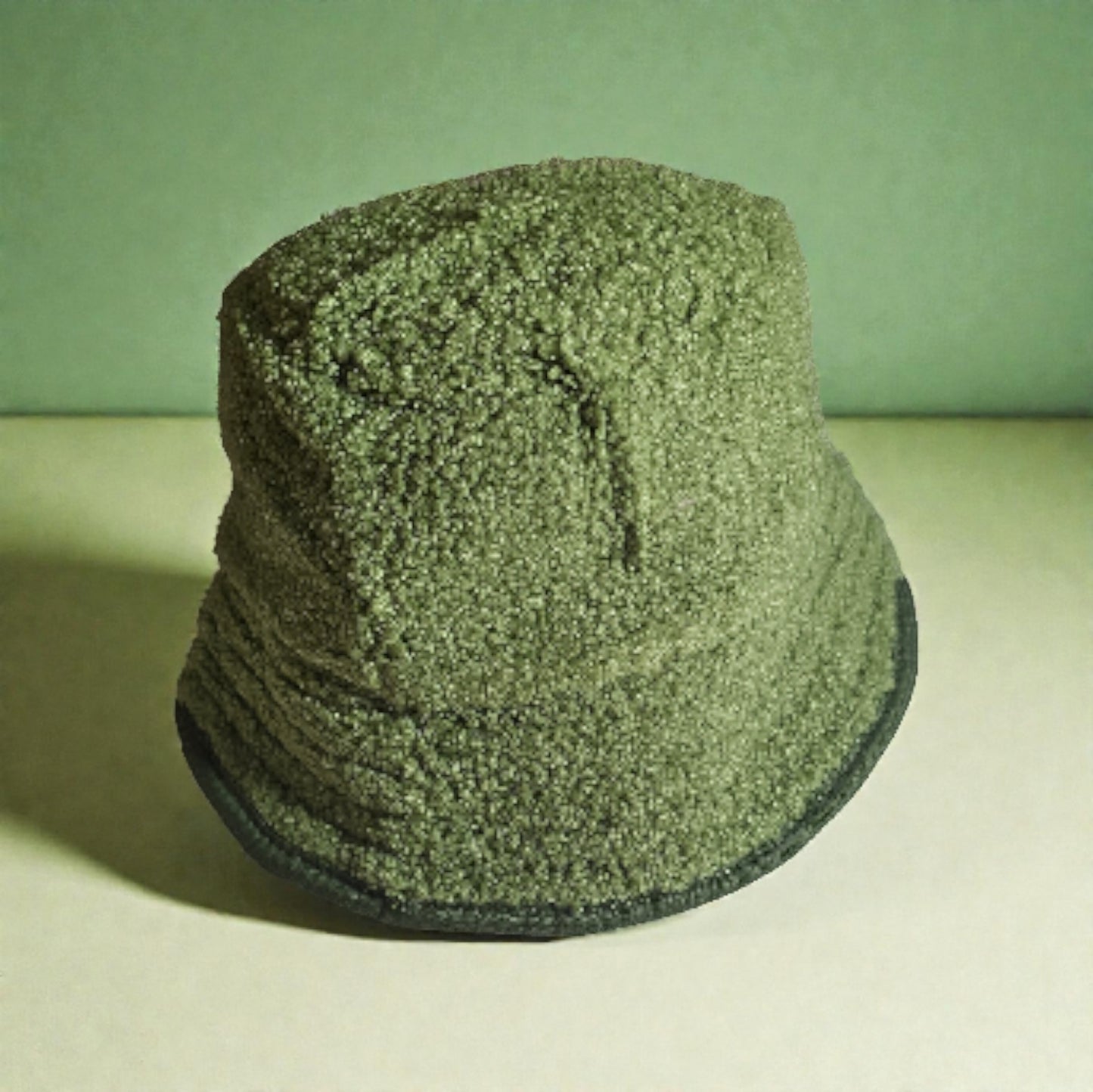 Green Faux Fur Bucket Hat
