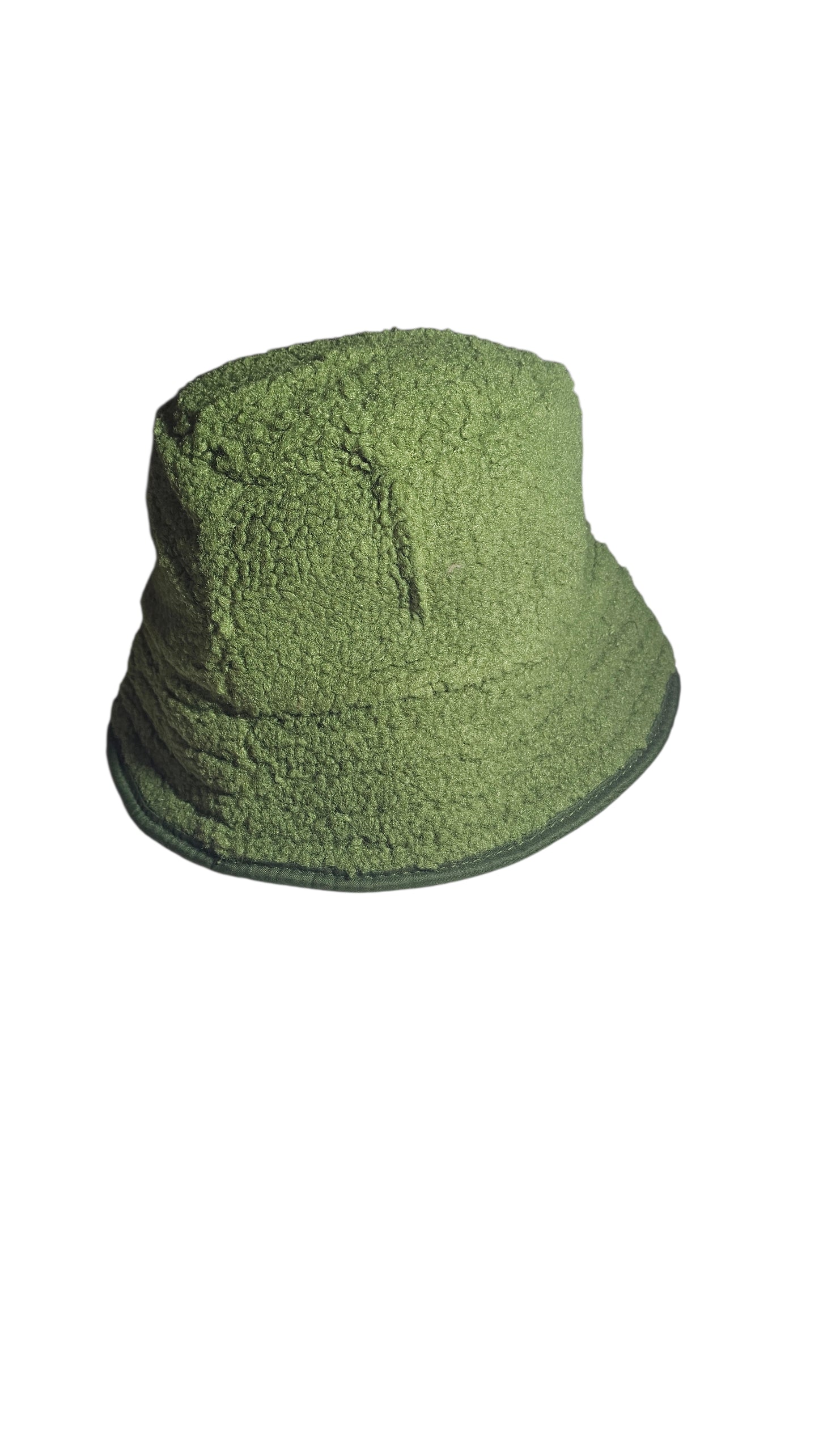 Green Faux Fur Bucket Hat