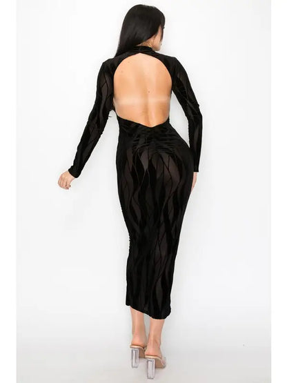 ICE VELVET MESH DRESS
