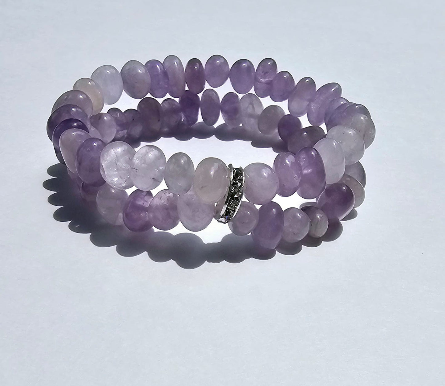 Lavender Amethyst Double Bracelet