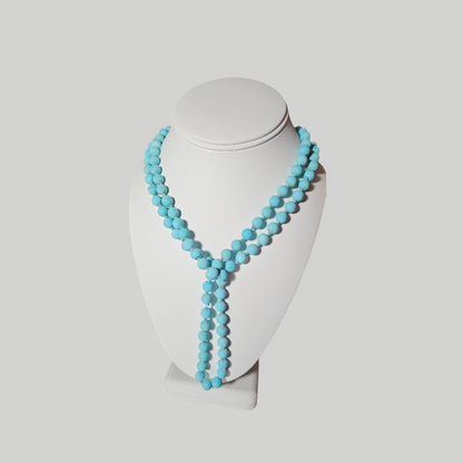 Natural Turquoise Beaded  Necklace