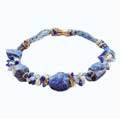 Lapis Lazuli Chunky Statement Necklace
