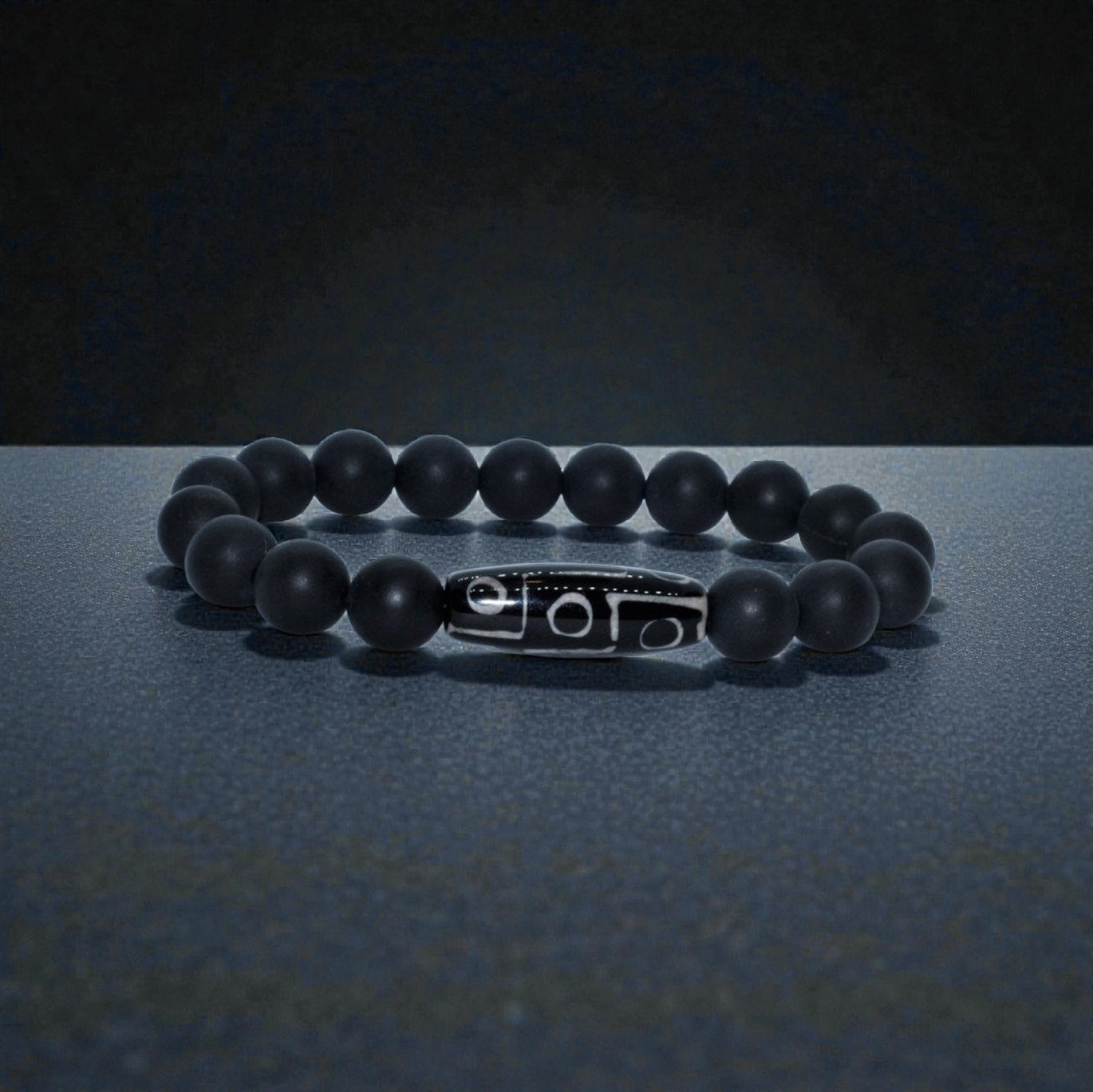 Black Onyx Bracelet with Tibetan Agate accents featuring 10mm stretch beads designed for men who appreciate spiritual healing and stylish jewelry. This handcrafted bracelet combines powerful black onyx stones with earthy agate for balance, protection, and grounding energy. Ideal as a meaningful gift for him, it blends durability and comfort with a sleek, masculine design—perfect for everyday wear, meditation, or enhancing personal style with natural healing properties.