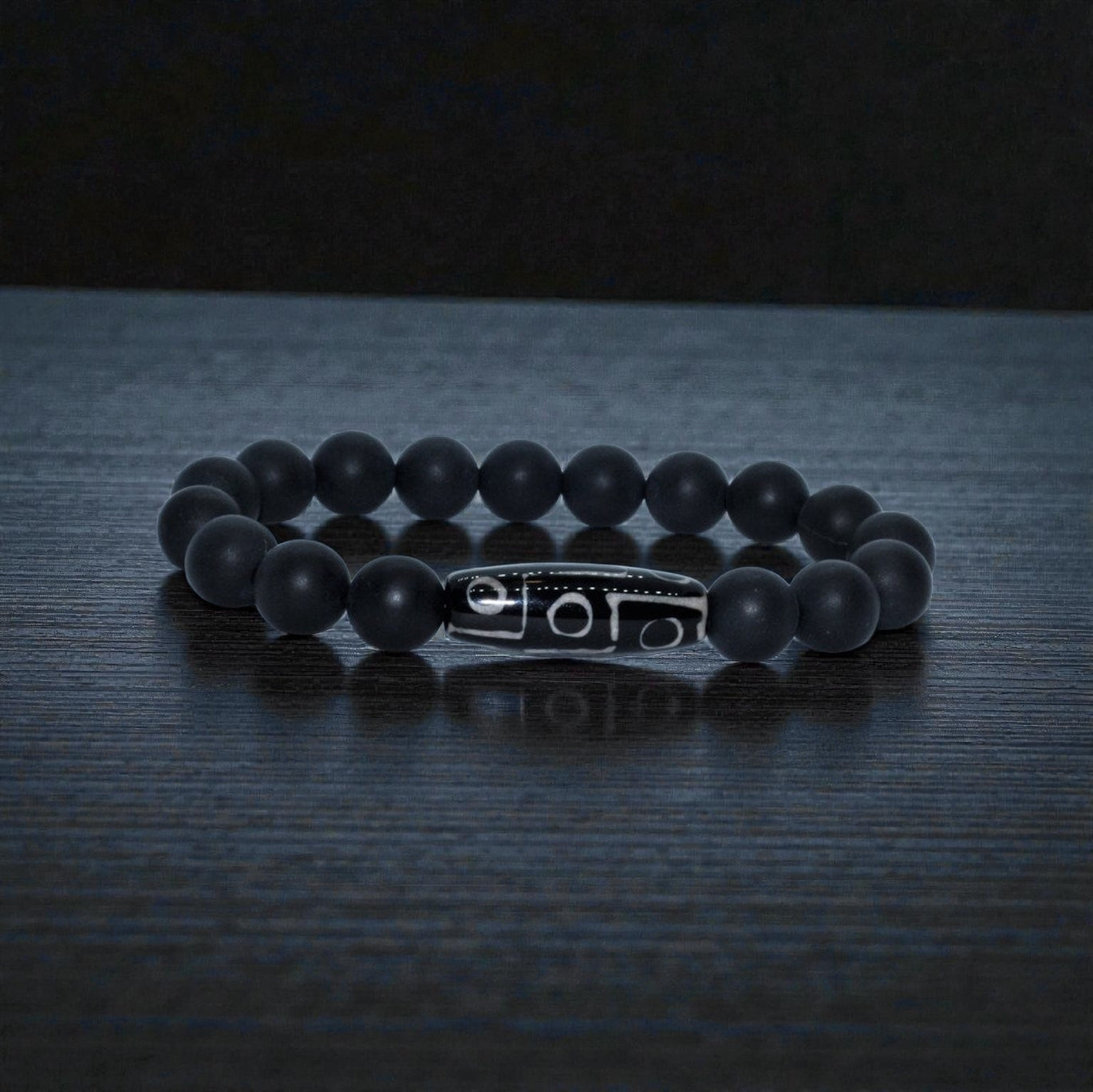 Black Onyx Bracelet with Tibetan Agate accents featuring 10mm stretch beads designed for men who appreciate spiritual healing and stylish jewelry. This handcrafted bracelet combines powerful black onyx stones with earthy agate for balance, protection, and grounding energy. Ideal as a meaningful gift for him, it blends durability and comfort with a sleek, masculine design—perfect for everyday wear, meditation, or enhancing personal style with natural healing properties.