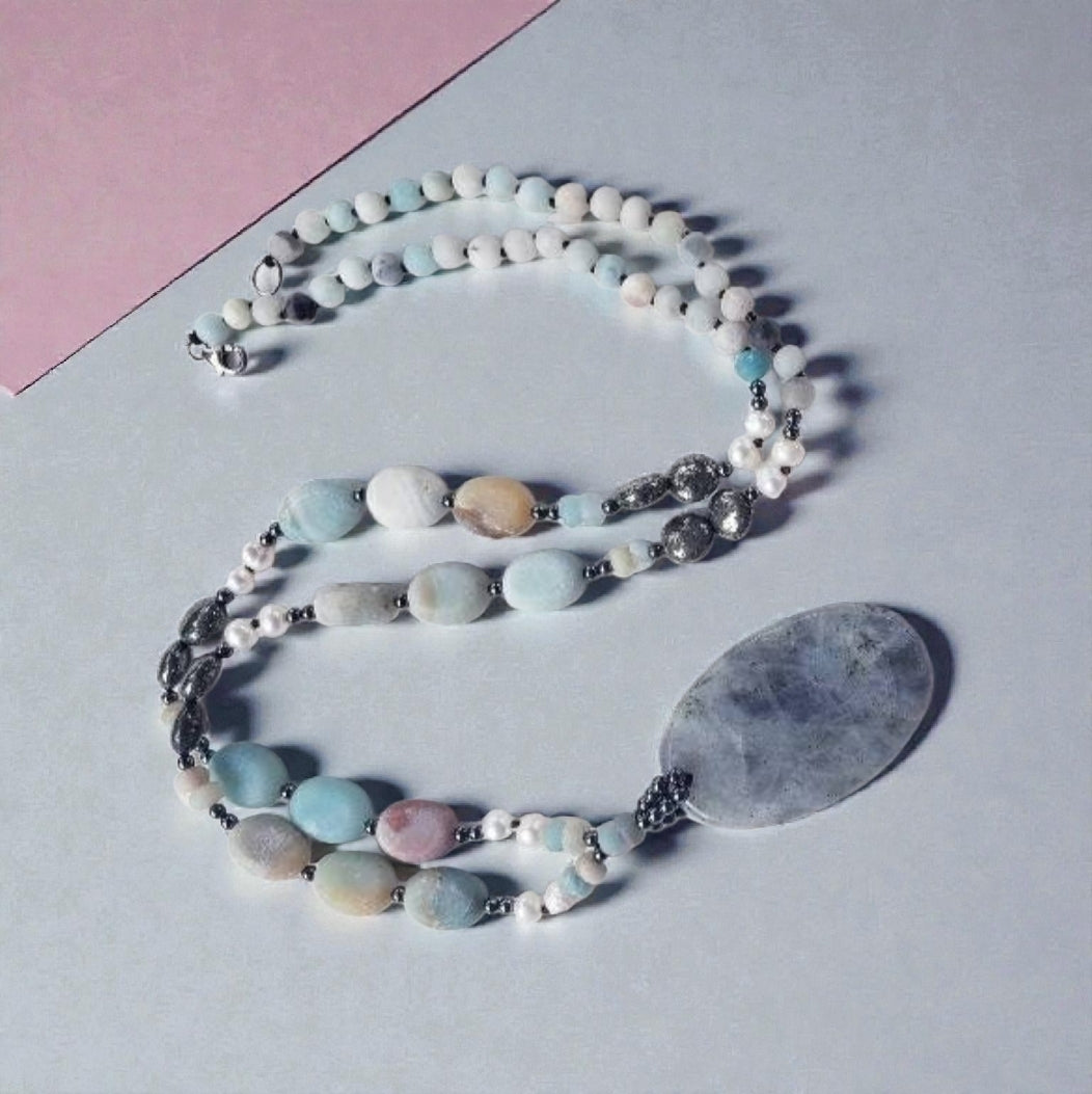 Amazonite Labradorite  Necklace