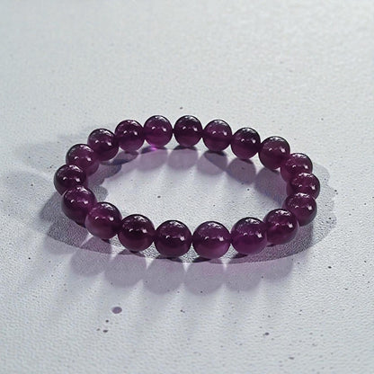 Amethyst stretch bracelet handcrafted with natural amethyst stones, designed to promote calming and spiritual energy. This versatile crystal bracelet supports relaxation, emotional balance, and mindfulness, making it ideal for meditation, yoga, or everyday wear. A thoughtful gift for women, friends, or loved ones seeking healing crystal jewelry, it combines stylish boho aesthetics with meaningful energy for wellness, self-care, and spiritual connection.