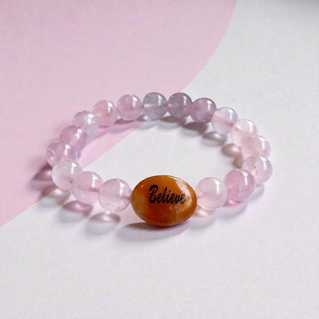 Rose quartz and jasper healing bracelet handcrafted from natural crystal gemstones known for promoting love, grounding, and emotional balance. This statement bracelet blends soft pink rose quartz with earthy jasper stones, creating a bold yet calming jewelry piece. Ideal for crystal healing lovers, meditation, or mindfulness practices, it makes a meaningful gift for women seeking harmony, self-care, and positive energy in everyday life.