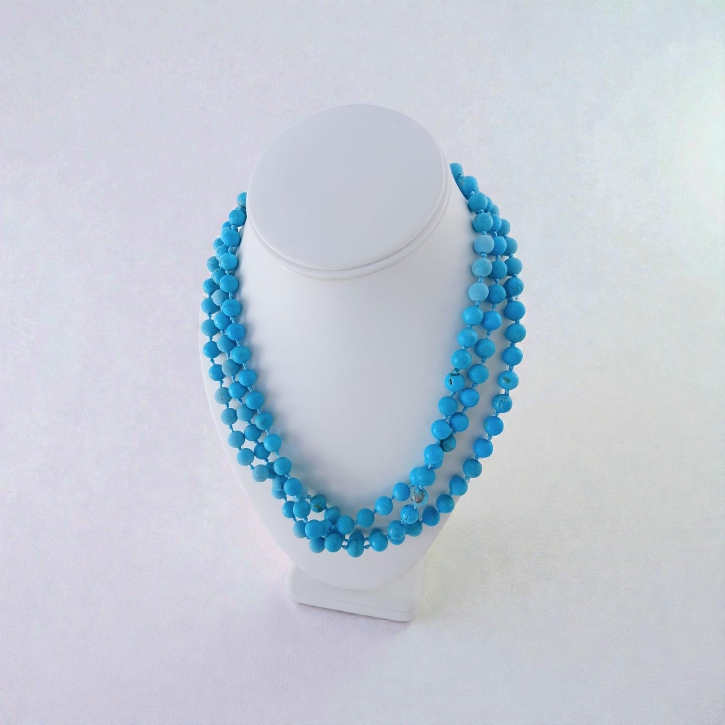 Natural Turquoise Beaded  Necklace