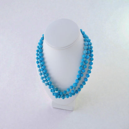 Natural Turquoise Beaded  Necklace