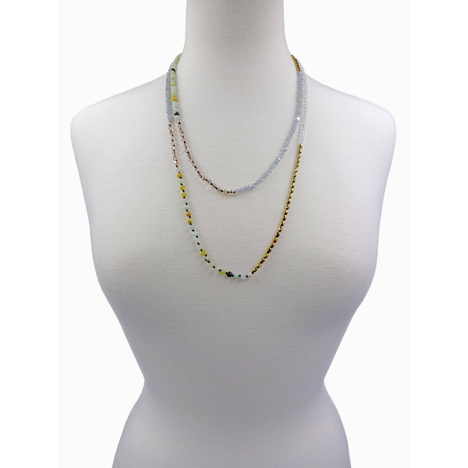 Minimalist Amazonite Hematite Necklace featuring a delicate handmade design with calming amazonite and grounding hematite gemstones. This women’s gemstone jewelry piece blends natural beauty with boho chic style, perfect for layering or wearing alone. Lightweight and versatile, it’s an ideal gift for her on birthdays, holidays, or special occasions. Combining spiritual energy with understated elegance, this necklace adds a peaceful, earthy touch to any modern outfit.