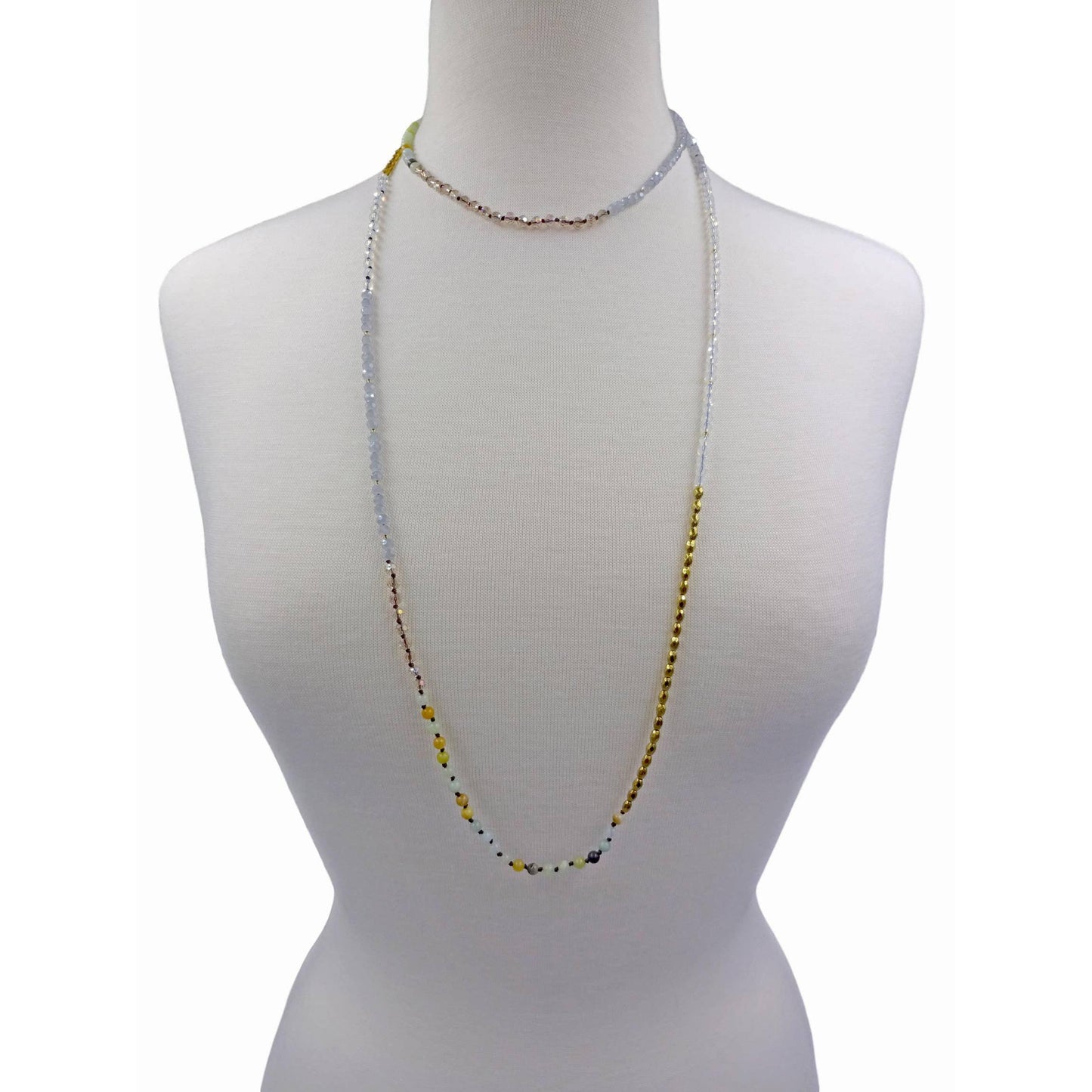 Minimalist Amazonite Hematite Necklace featuring a delicate handmade design with calming amazonite and grounding hematite gemstones. This women’s gemstone jewelry piece blends natural beauty with boho chic style, perfect for layering or wearing alone. Lightweight and versatile, it’s an ideal gift for her on birthdays, holidays, or special occasions. Combining spiritual energy with understated elegance, this necklace adds a peaceful, earthy touch to any modern outfit.