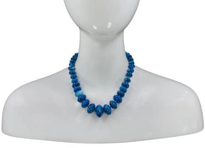 Blue Agate Necklace featuring a natural gemstone known for its spiritual healing properties. This elegant crystal jewelry piece is perfect for women seeking balance and inner peace. The vibrant blue agate pendant adds a calming energy, ideal for daily wear or meditation. Designed for layering or worn as a choker, it’s a meaningful gift for birthdays, wellness lovers, or anyone drawn to the beauty of natural stones.