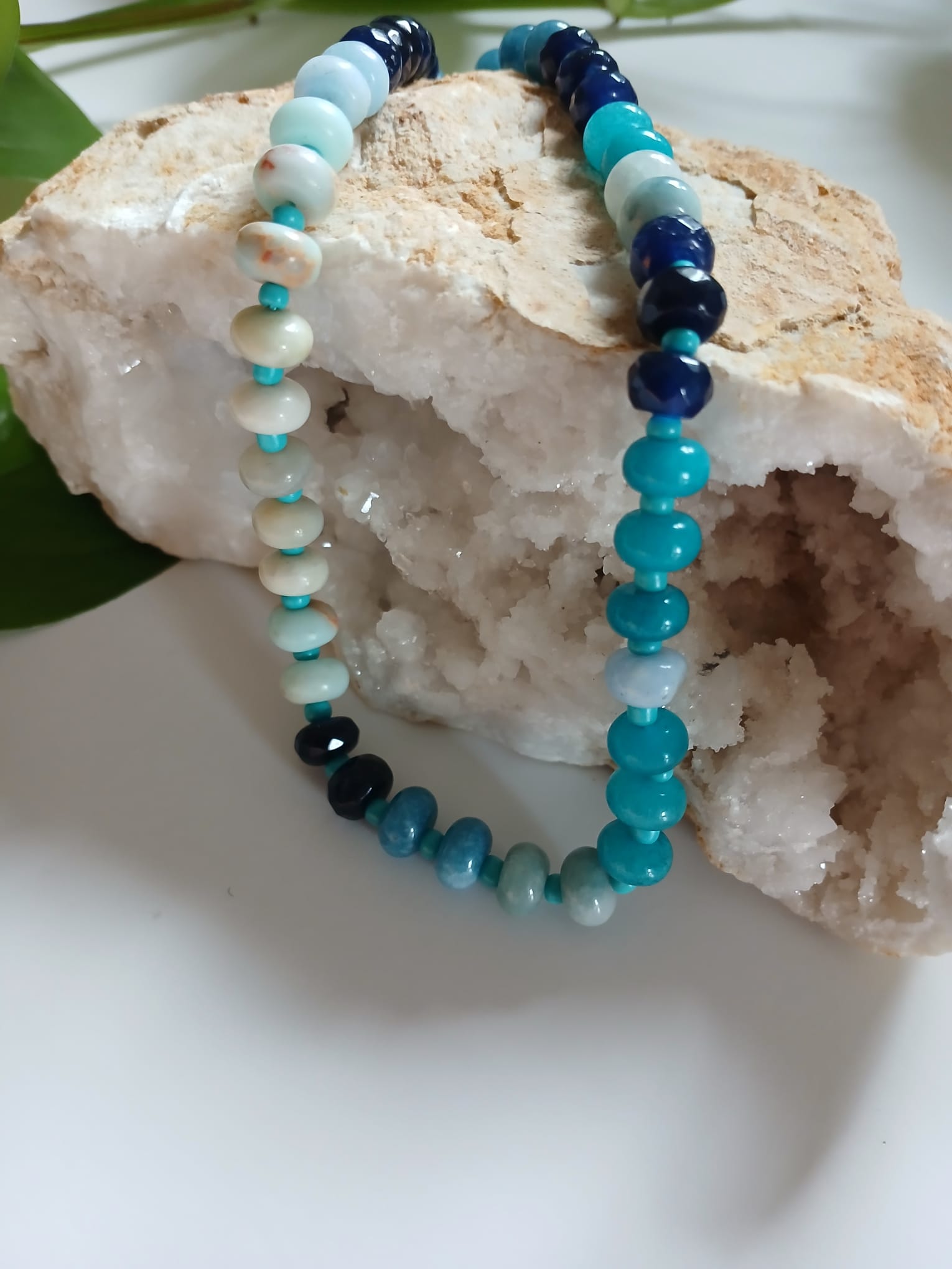 Blue Semi Precious Stone Necklace