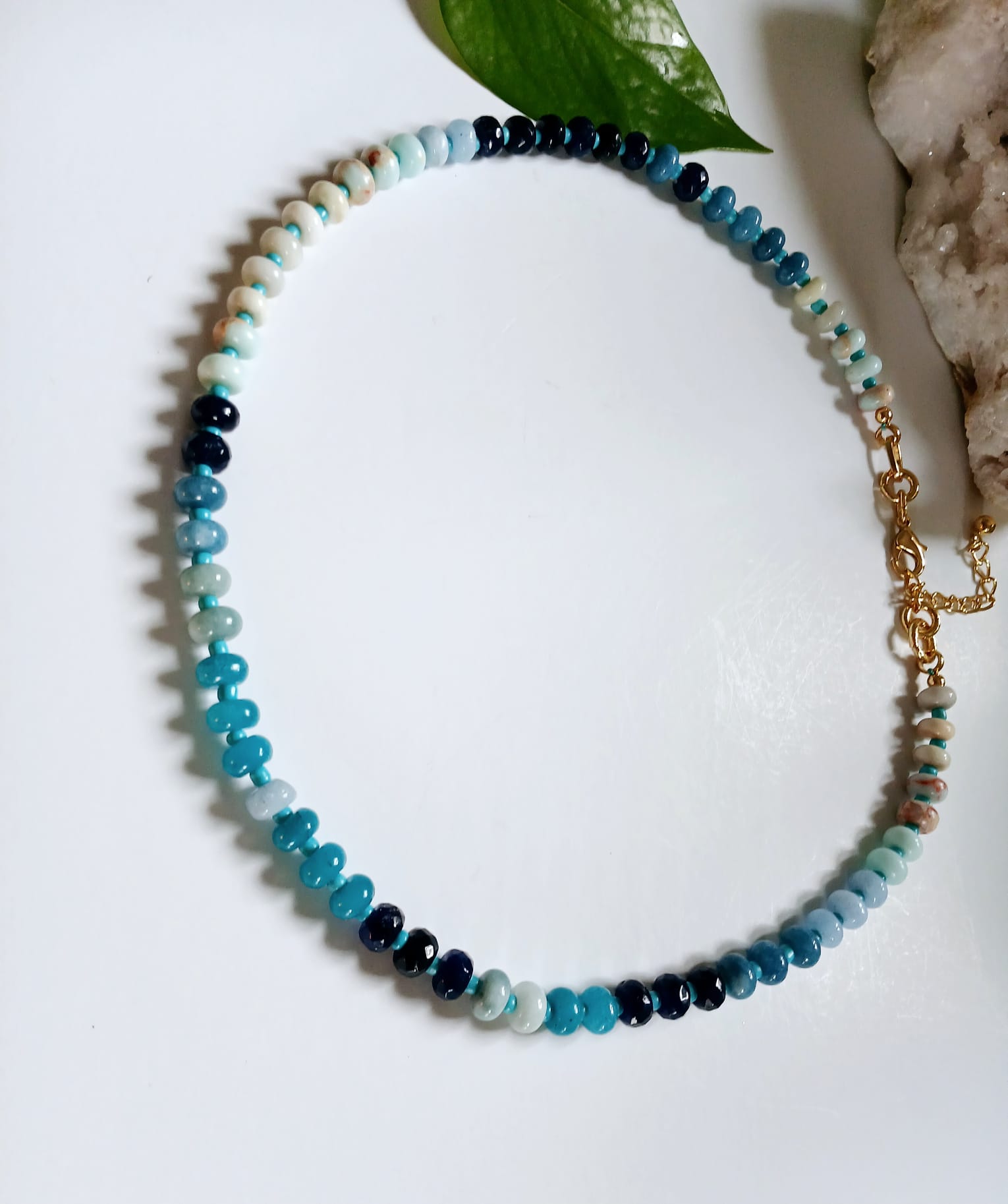 Blue Semi Precious Stone Necklace