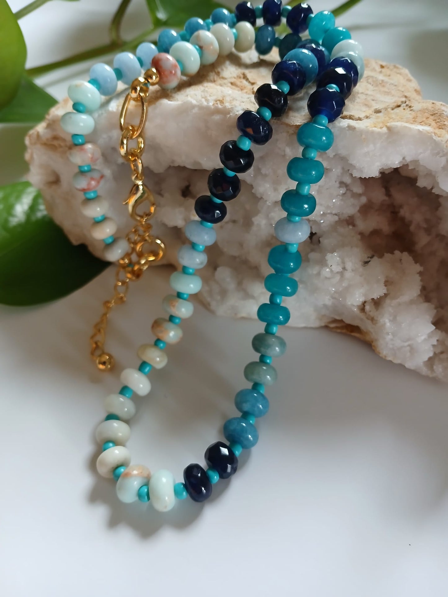 Blue Semi Precious Stone Necklace