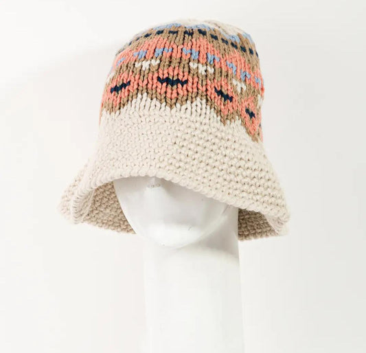 Boho knitted bucket hat for women and men, a fun and cozy accessory perfect for fall, warm for winter, and breathable enough for spring. This soft, stylish knit hat features a trendy bohemian design, making it suitable for all ages. Ideal for casual outings, seasonal wardrobes, and adding a playful, relaxed vibe to any look. Comfortable, versatile, and gender-neutral, this fashionable bucket hat is a must-have year-round headwear choice.