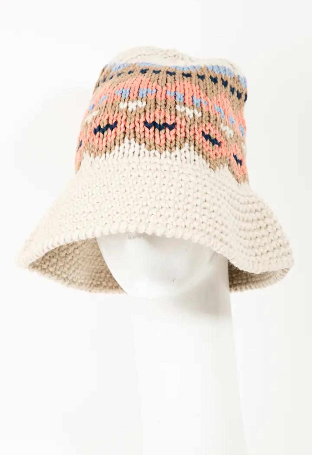 Boho knitted bucket hat for women and men, a fun and cozy accessory perfect for fall, warm for winter, and breathable enough for spring. This soft, stylish knit hat features a trendy bohemian design, making it suitable for all ages. Ideal for casual outings, seasonal wardrobes, and adding a playful, relaxed vibe to any look. Comfortable, versatile, and gender-neutral, this fashionable bucket hat is a must-have year-round headwear choice.