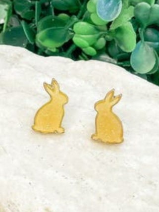 Gold Bunny Stud Earrings crafted from durable hollow stainless steel in a cheerful yellow finish. These cute rabbit-shaped animal earrings are perfect for women and girls who love playful, minimalist jewelry with a fun twist. Lightweight and hypoallergenic, they make a charming Easter gift or everyday accessory that adds a touch of whimsy to any outfit. Ideal for animal lovers, spring fashion, or anyone seeking adorable and unique jewelry with a festive seasonal vibe.