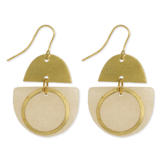 Lightweight gold resin earrings featuring modern geometric dangle design inspired by Art Deco style. These statement earrings for women combine bold shapes with a sleek finish, making them a unique accessory for everyday wear or special occasions. Handmade with attention to detail, they serve as a stylish gift for her who loves contemporary, eye-catching jewelry that blends elegance and modern artistry effortlessly.