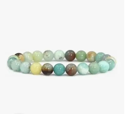 Crystal Handmade Beaded Amazonite Bracelet featuring natural stones crafted into a chakra lucky charm bracelet for both women and men. This spiritual energy jewelry combines soothing amazonite beads known for calming and balancing properties with artisanal beadwork. Lightweight and versatile, it makes a meaningful gift for anyone seeking positive energy, healing, and style. Perfect for everyday wear or meditation, blending natural beauty with holistic wellness.