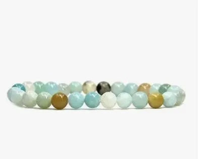 Crystal Handmade Beaded Amazonite Bracelet featuring natural stones crafted into a chakra lucky charm bracelet for both women and men. This spiritual energy jewelry combines soothing amazonite beads known for calming and balancing properties with artisanal beadwork. Lightweight and versatile, it makes a meaningful gift for anyone seeking positive energy, healing, and style. Perfect for everyday wear or meditation, blending natural beauty with holistic wellness.