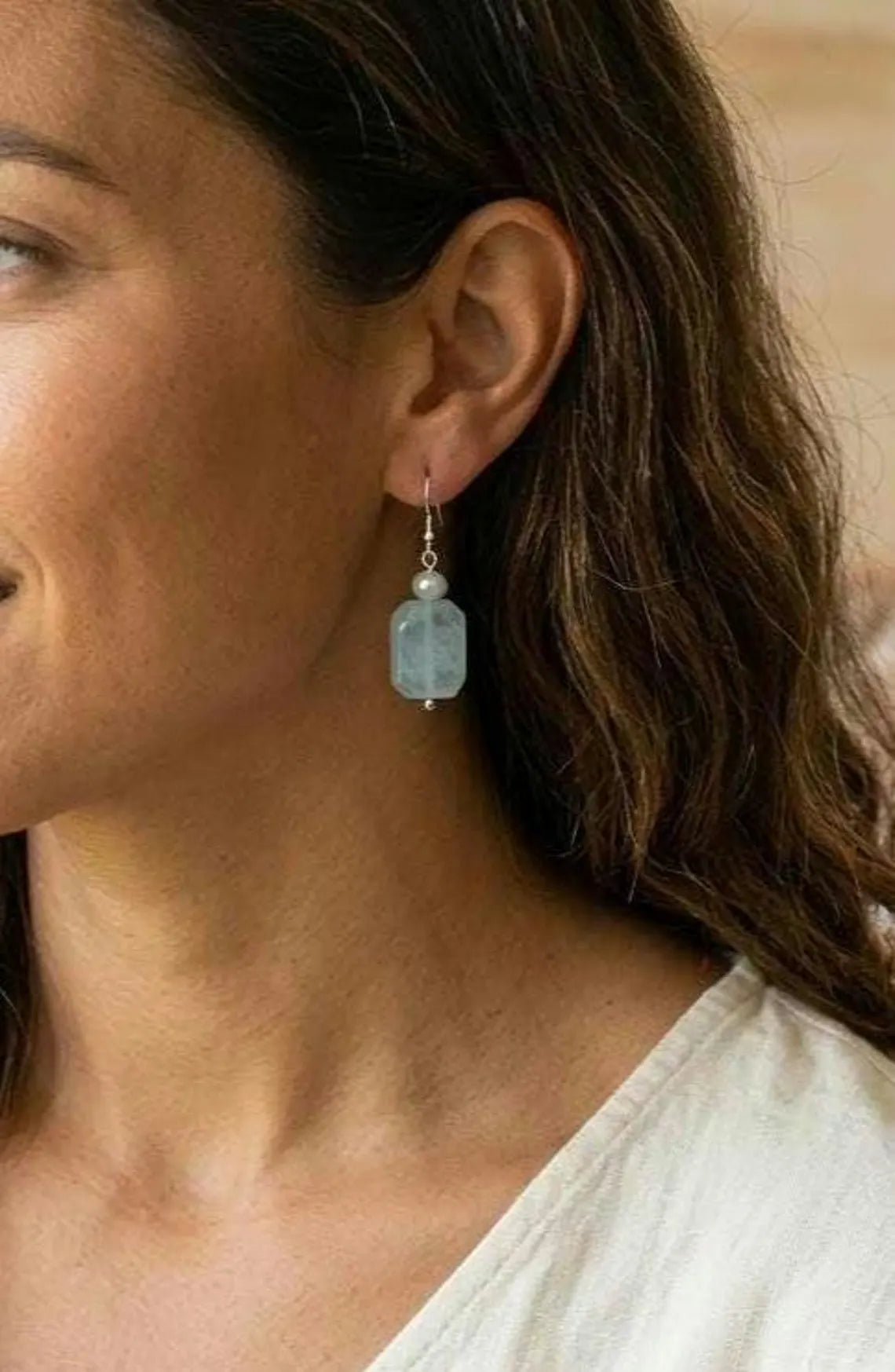 Aquamarine Sterling Silver Earrings