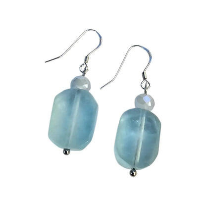 Aquamarine Sterling Silver Earrings