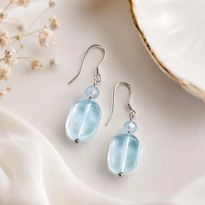 Aquamarine Sterling Silver Earrings