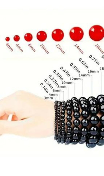 Black Moonstone Stretch Bracelet