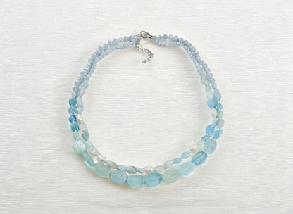 Aquamarine and Freshwater Pearl Necklace