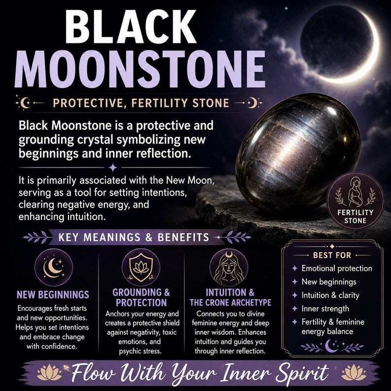 Black Moonstone Stretch Bracelet