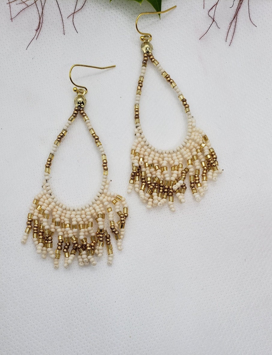 Multi Colored Turquoise Fringe Earrings