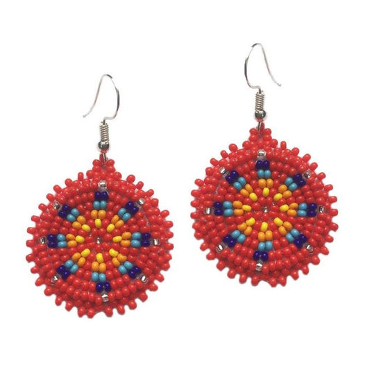 Beaded Sunburst Earrings