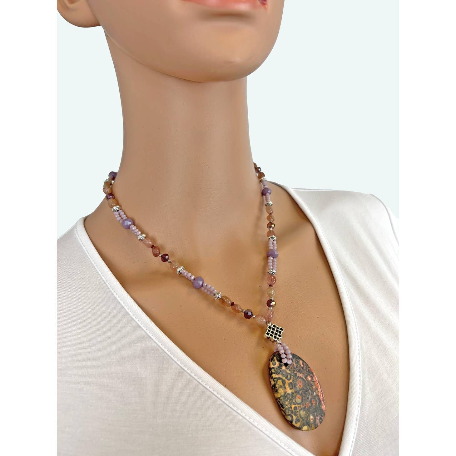 Amazonite, African Turquoise, Jasper Necklace
