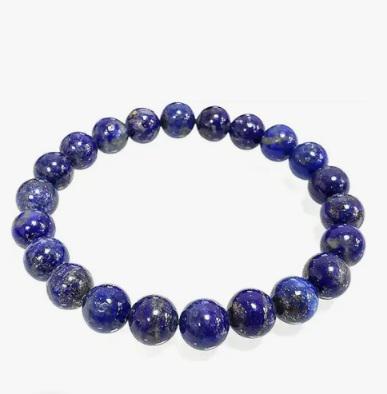 Blue Lapis Lazuli stretch bracelet for men and women, made with natural stones known for their healing and protective properties. This spiritual energy bracelet promotes mental clarity, inner peace, and positive energy. Handcrafted with care, it’s a versatile accessory that combines style and meaning, perfect as a thoughtful gift for those seeking protection, balance, and enhanced spiritual well-being in daily life.