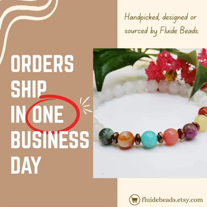 Handmade bracelet featuring opal, agate, and jade gemstones designed for chakra healing, balance, and positive energy. This crystal beaded jewelry piece blends natural beauty with spiritual meaning, making it a thoughtful gift for meditation lovers, yoga enthusiasts, or anyone seeking calm and harmony. Perfect for daily wear or special occasions, this healing stone bracelet offers a meaningful accessory that supports mindfulness, wellness, and personal intention.