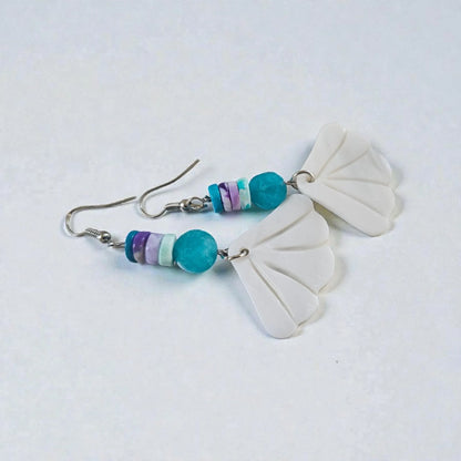 Blue Apatite Sterling Silver Boho Earrings