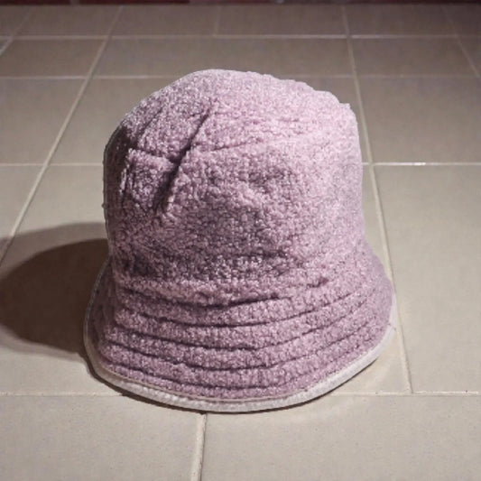 Pink Fur Bucket Hat