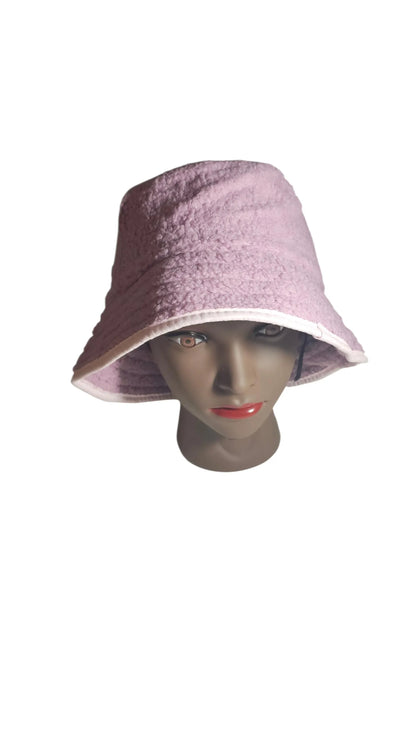 Pink Fur Bucket Hat