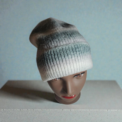 Stripe Gray Knit Hat