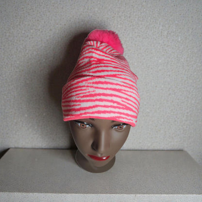 Stripe Pink Knit Hat