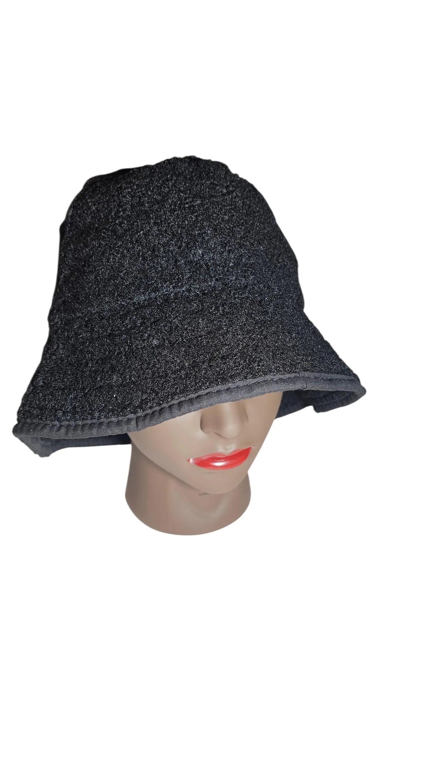 Black Fur Bucket Hat