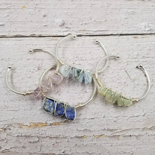Natural crystal alloy bracelet available in 3 color options, featuring adjustable sizing for a comfortable fit. This handmade healing stone jewelry piece combines boho style with crystal energy benefits, making it a thoughtful gift for her. Perfect for everyday wear or spiritual practices, it adds a touch of natural beauty and positive vibes to any outfit. A versatile accessory that blends fashion with wellness