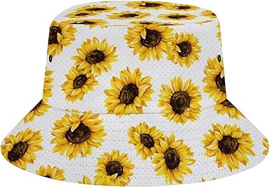 Sunflower Bucket Hat in vibrant yellow with a reversible floral boho design, perfect for summer travel, beach days, or vacation wear. This lightweight fisherman hat offers stylish sun protection for women, blending comfort with bold, cheerful vibes. Ideal for outdoor adventures, festivals, or casual outings, it’s a must-have accessory for warm-weather wardrobes. A fun and functional gift for women who love fashion with a carefree, sunny flair.