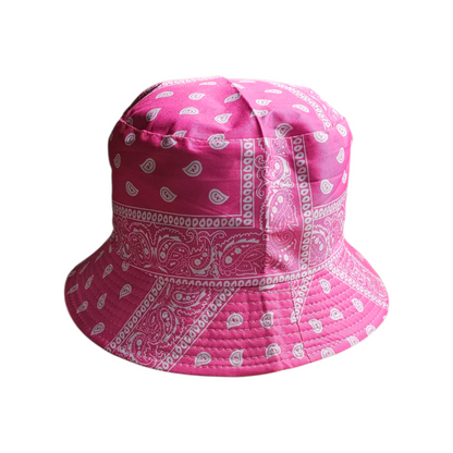 Pink Paisley Bandana Bucket Hat