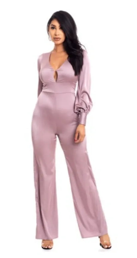 V-NECK JUMPSUIT