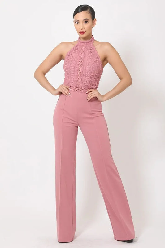Mauve Sleeveless Jumpsuit