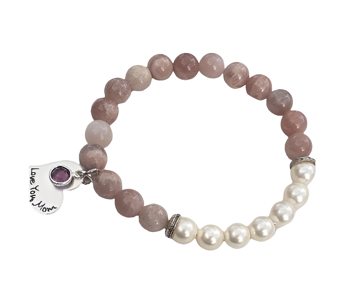 Sunstone Freshwater Pearl Bracelet, a handmade boho jewelry piece combining natural sunstone and delicate freshwater pearls. This elegant women’s bracelet offers a unique blend of warm, glowing stones perfect for everyday wear or special occasions. Ideal as a meaningful gift for mom or Mother’s Day, it symbolizes love, beauty, and positive energy. Stylish and versatile, it complements casual and dressy outfits with effortless charm.